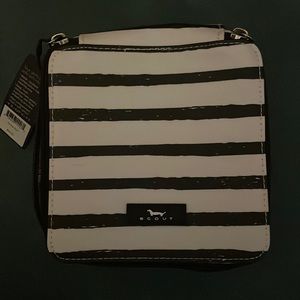 NWT Scout black& white stripped Jewelry case.